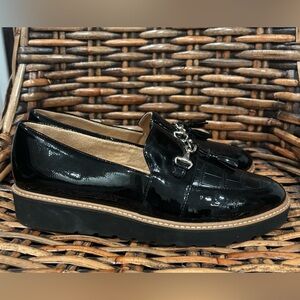 Naturalizer Estelle Loafers Womens Size 11 W Black Patent Leather